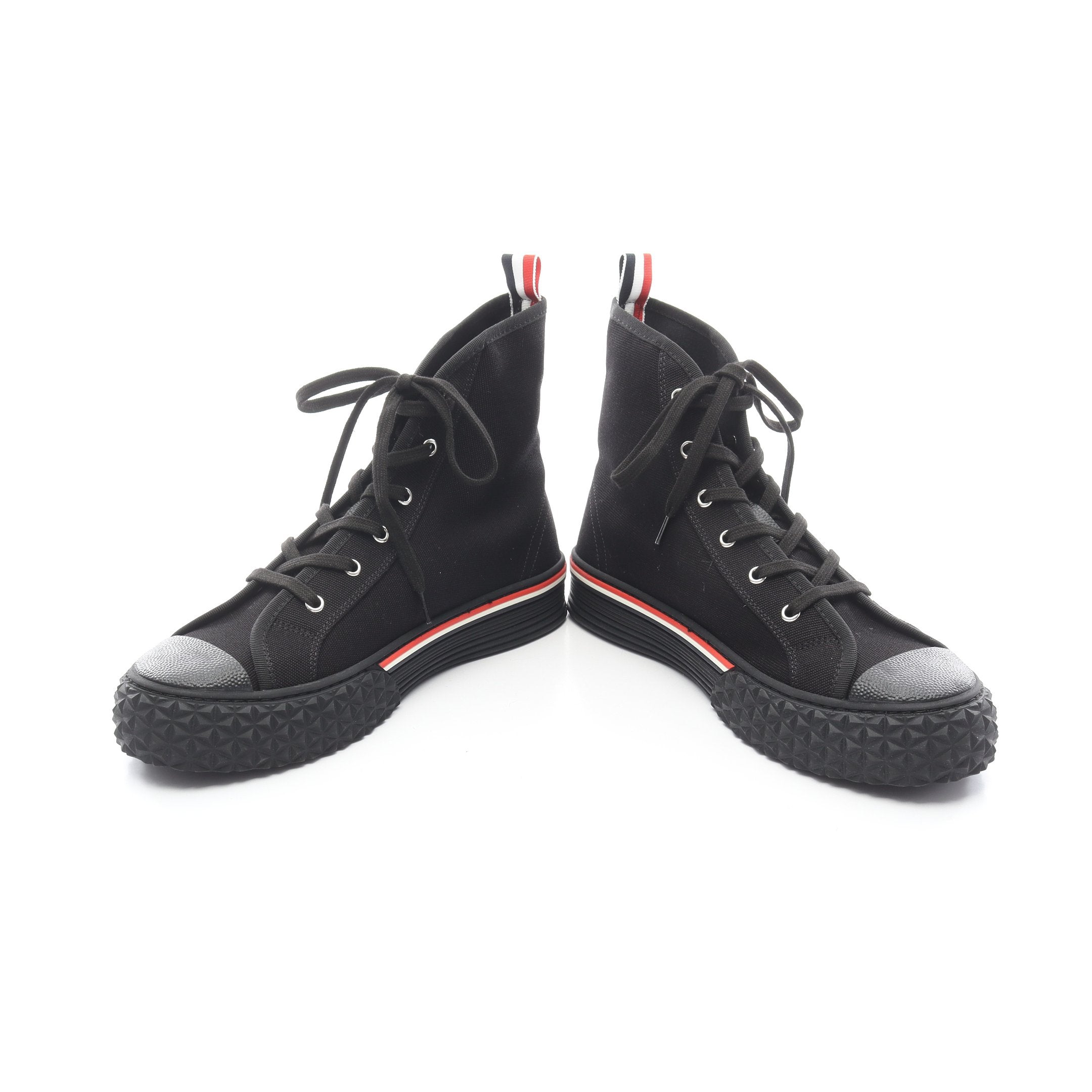 ハイカットスニーカー キャンバス ファブリック ブラック マルチカラー