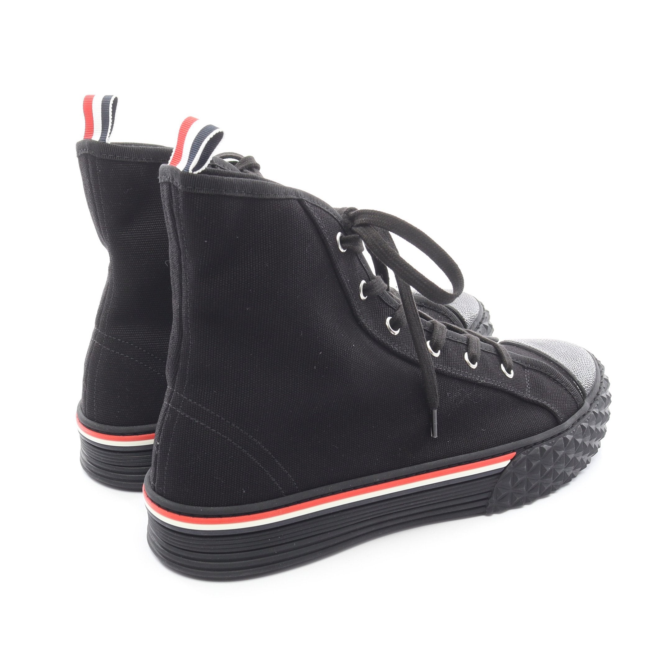 ハイカットスニーカー キャンバス ファブリック ブラック マルチカラー