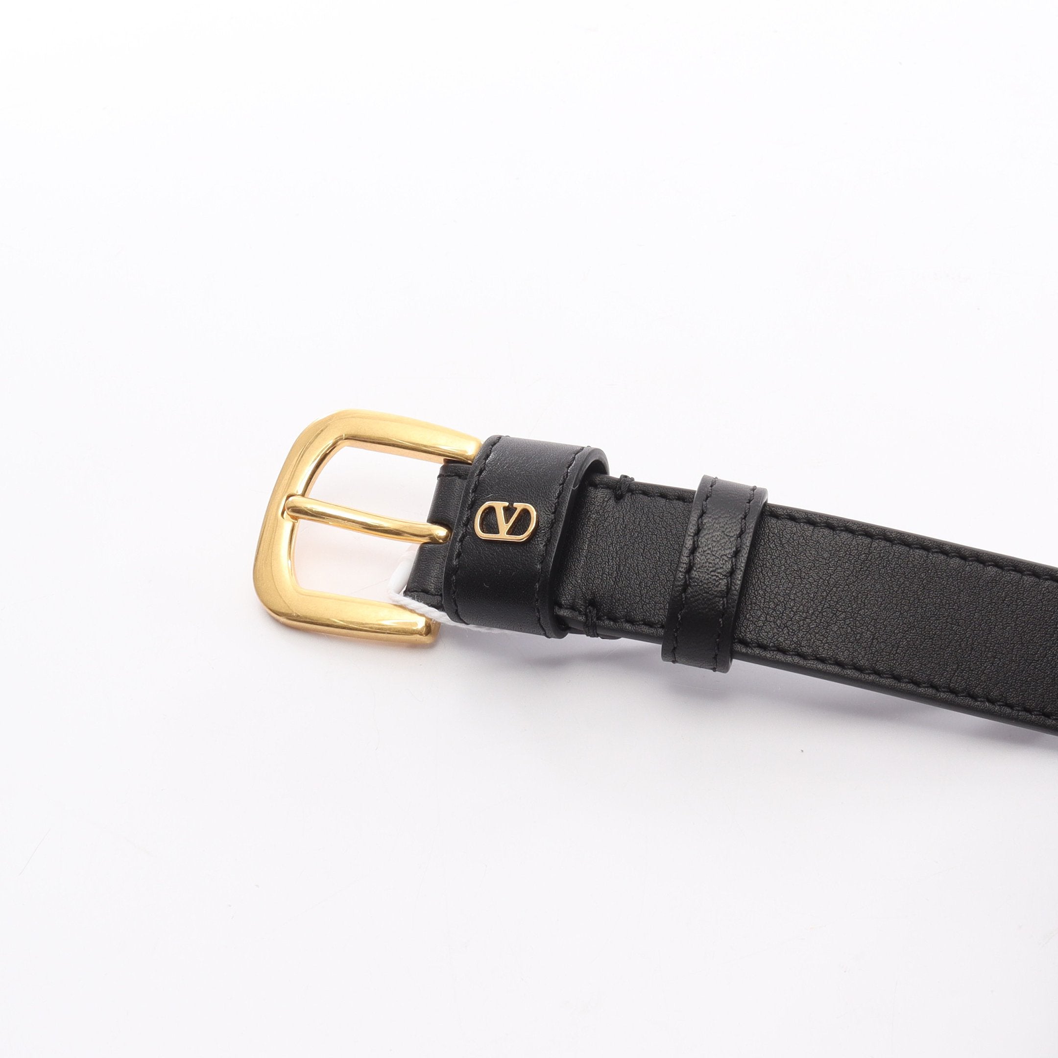 Vロゴ ベルト レザー ブラック ゴールド金具 ヴァレンティノ – RECLO
