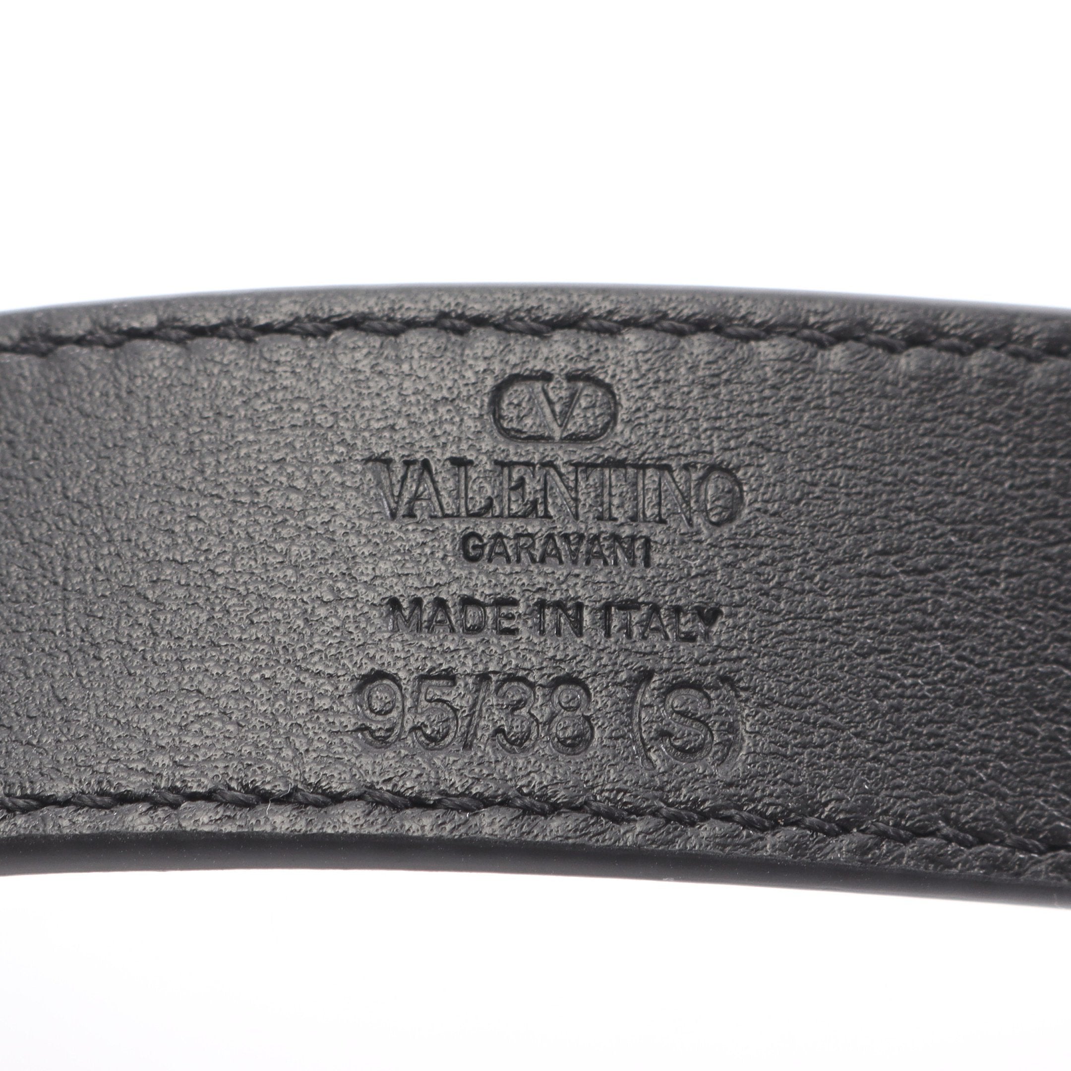 Vロゴ ベルト レザー ブラック ゴールド金具 ヴァレンティノ – RECLO