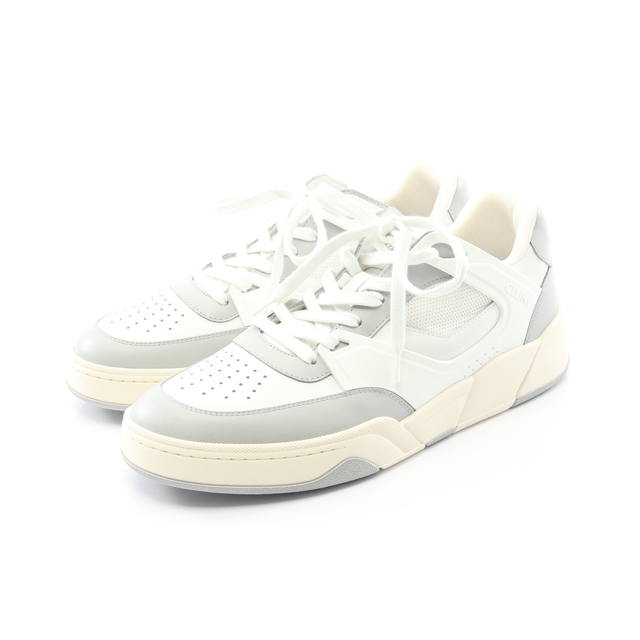 新品同様　セリーヌ　トリオンフ　スニーカー トリオンフ スニーカー レザー ホワイト グレー セリーヌ – RECLO