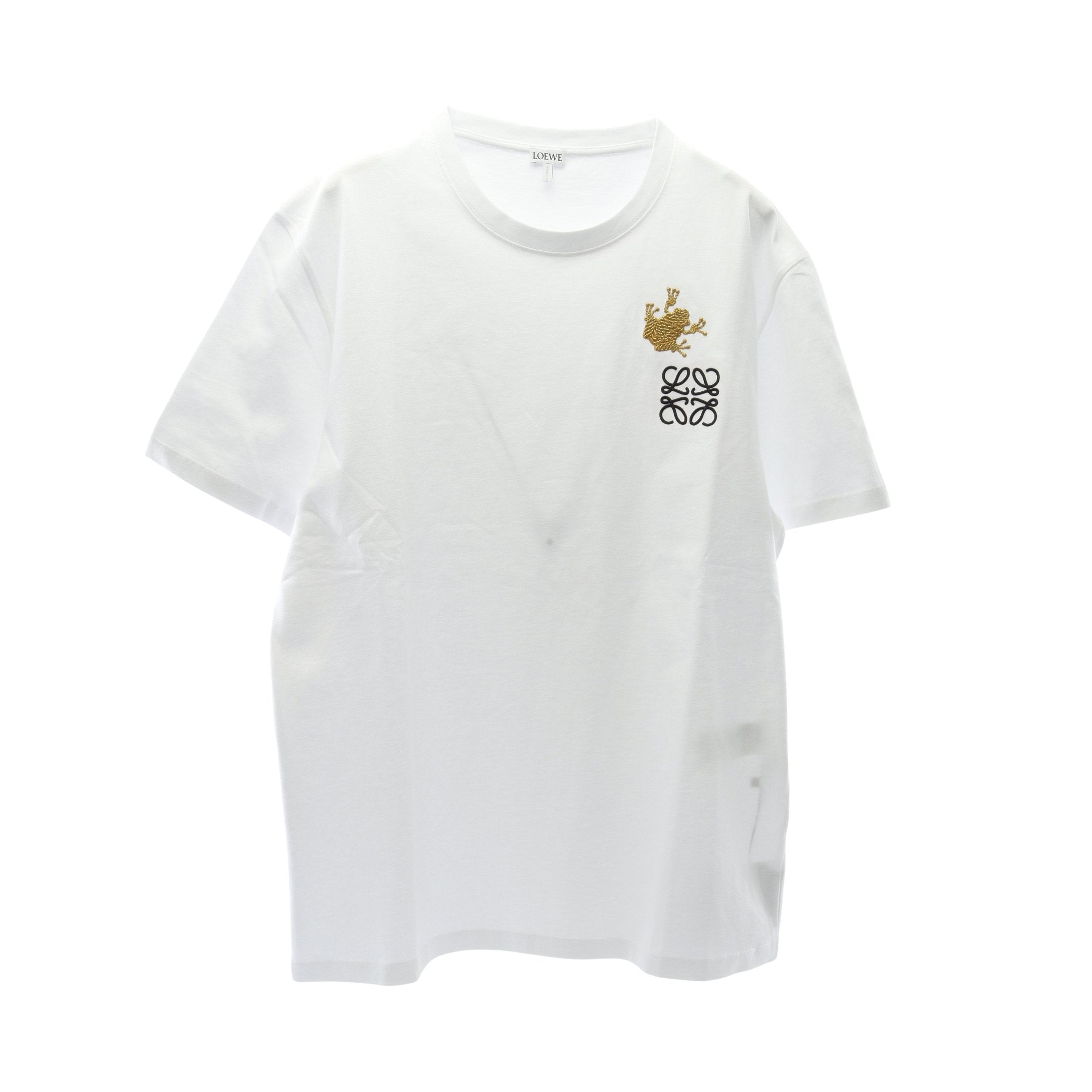 ☆開店セール☆ 使用数日 美品 ロエベ エンブロイダリー アナグラム シャツ アナグラムエンブロイダリー Tシャツ クルーネック 半袖 コットン