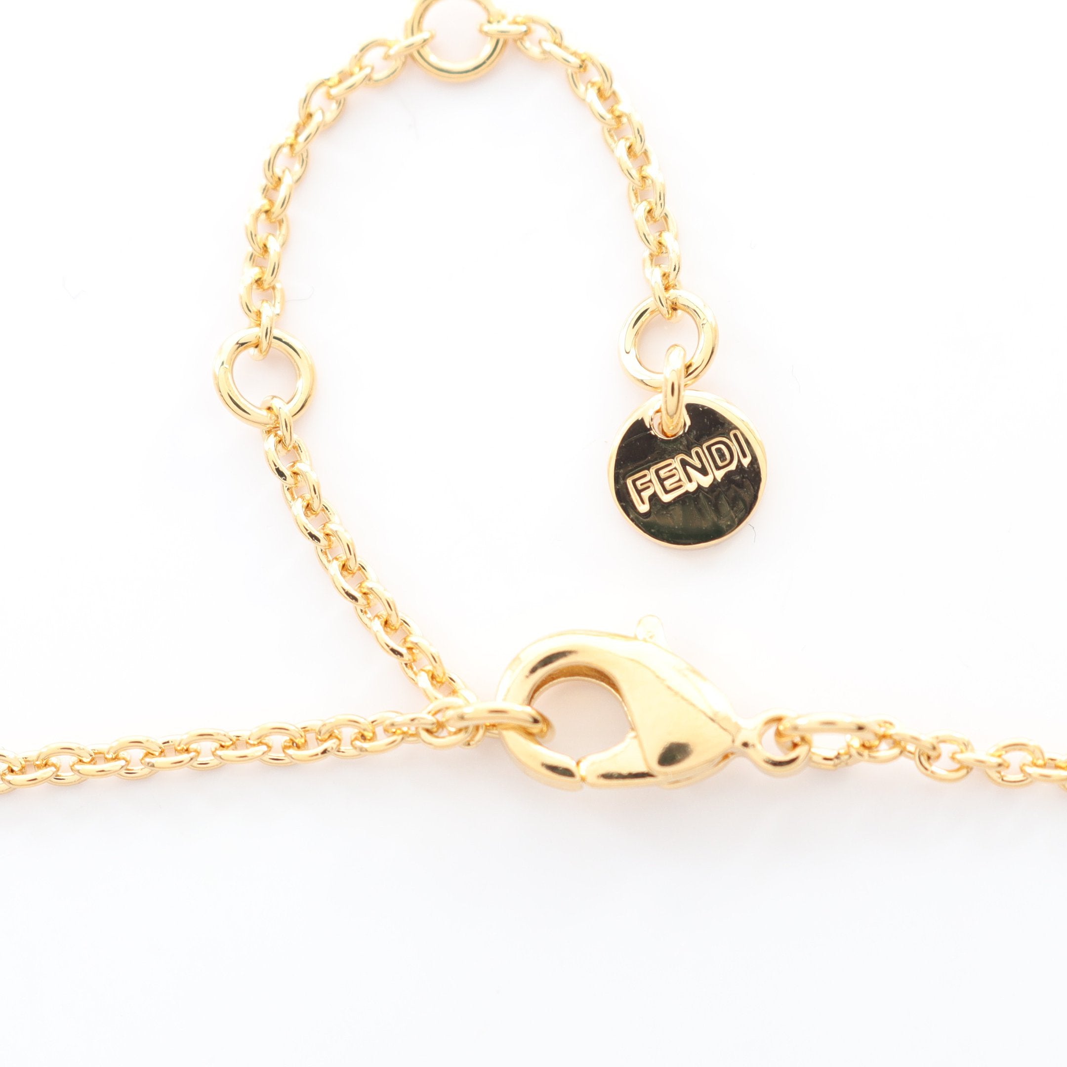 エバーラウンド フェンディ ネックレス GP ラインストーン ゴールド