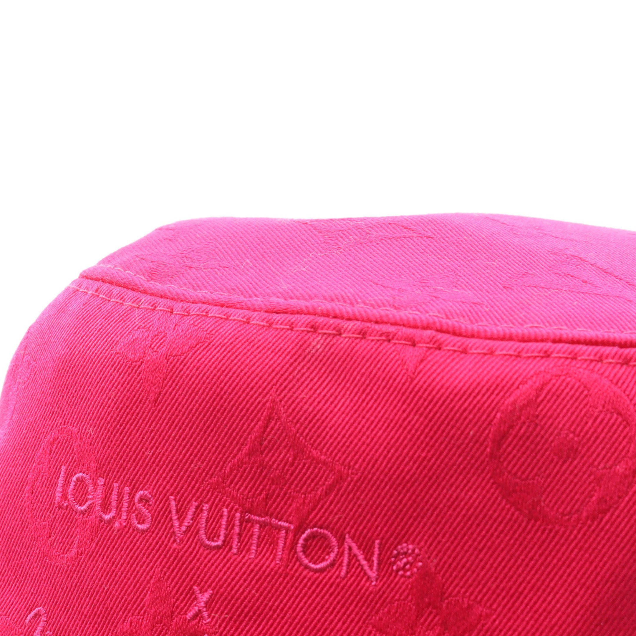 LOUIS VUITTONリバーシブル バケットハット デニム×ピンク LOUIS VUITTONリバーシブル バケットハット デニム×ピンク - メルカリ