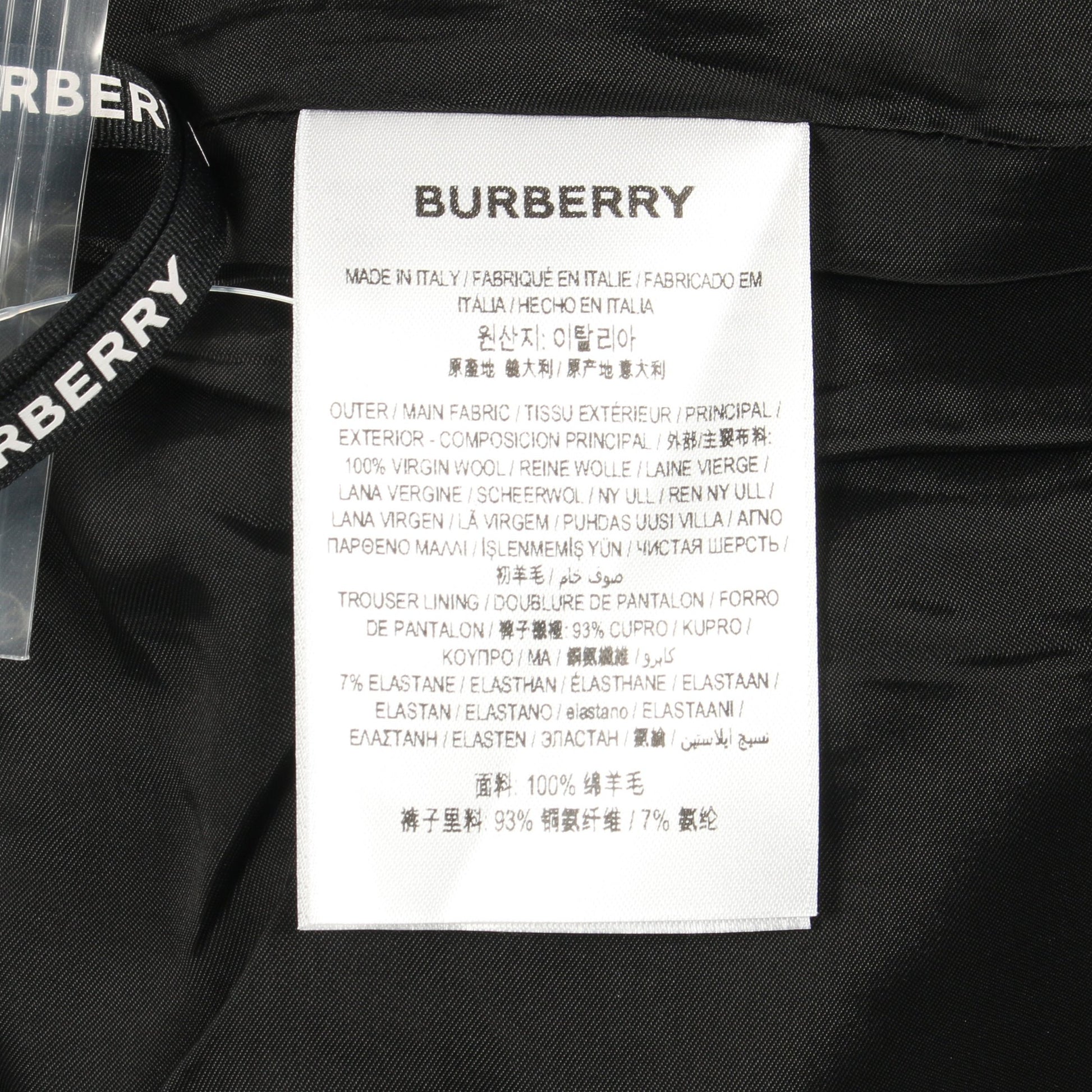 スラックス トラウザーズ ウール ブラック バーバリー ボトムス BURBERRY