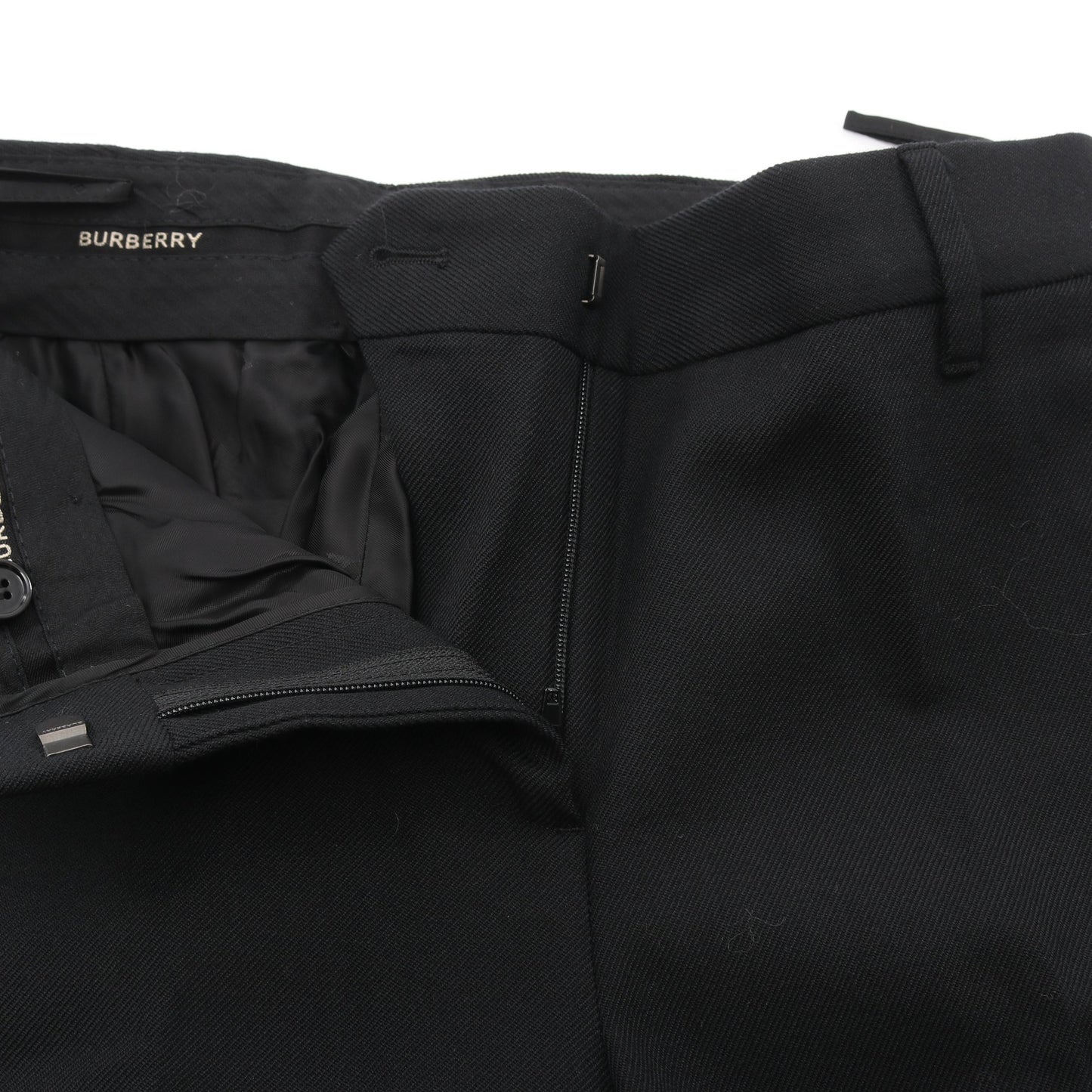 スラックス トラウザーズ ウール ブラック カットアウト バーバリー ボトムス BURBERRY