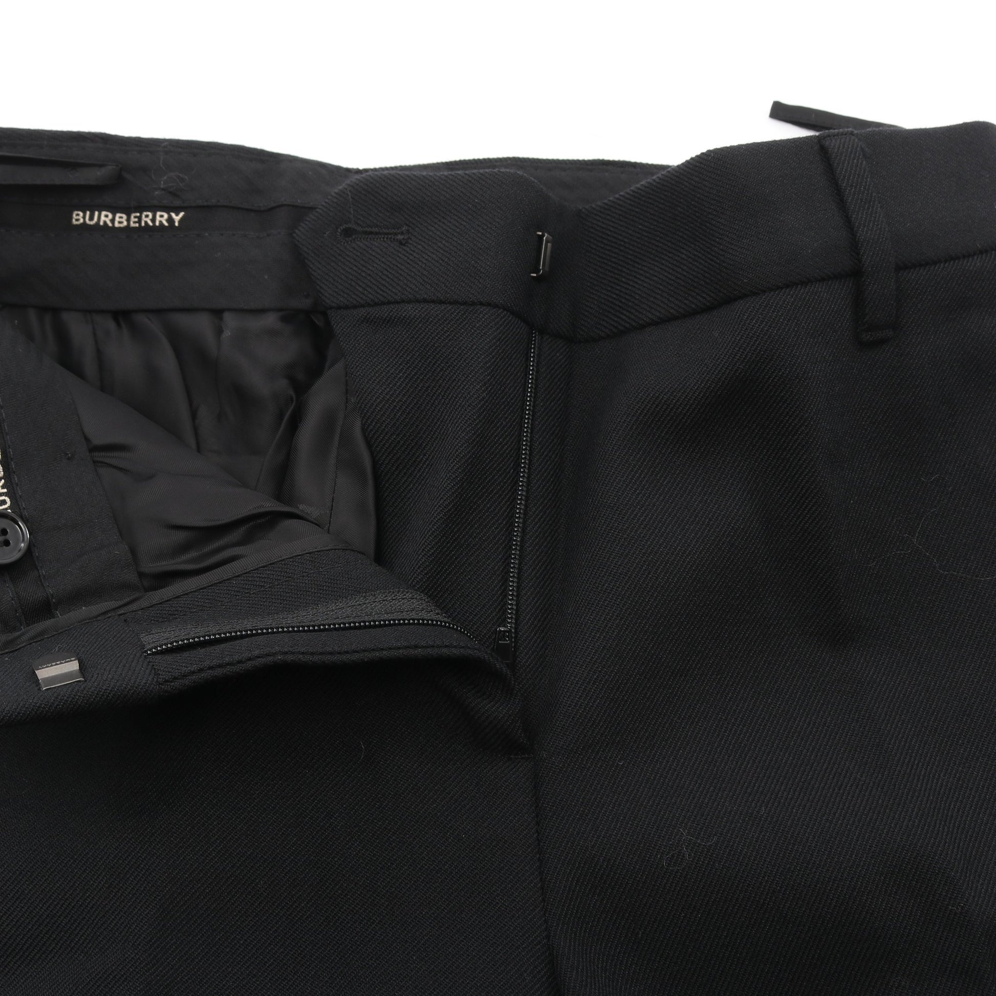 スラックス トラウザーズ ウール ブラック カットアウト バーバリー ボトムス BURBERRY
