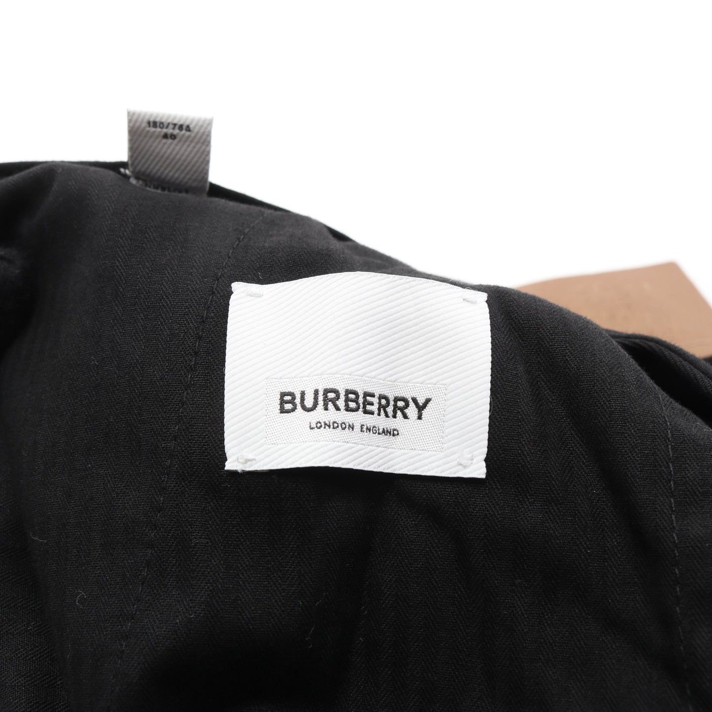 スラックス トラウザーズ ウール ナイロン ブラック ベルト付き バーバリー ボトムス BURBERRY