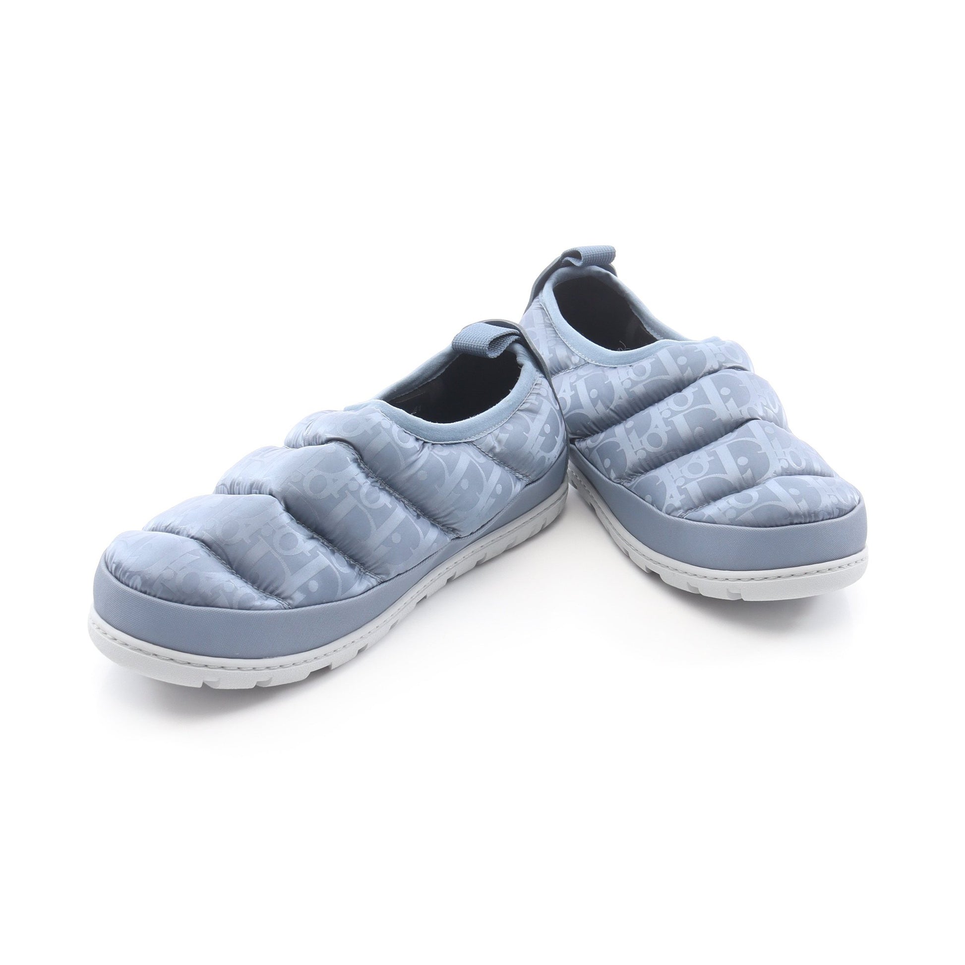 Dior Snow Slipper オブリーク スリッポン ファブリック レザー ブルーグレー ディオール シューズ DIOR