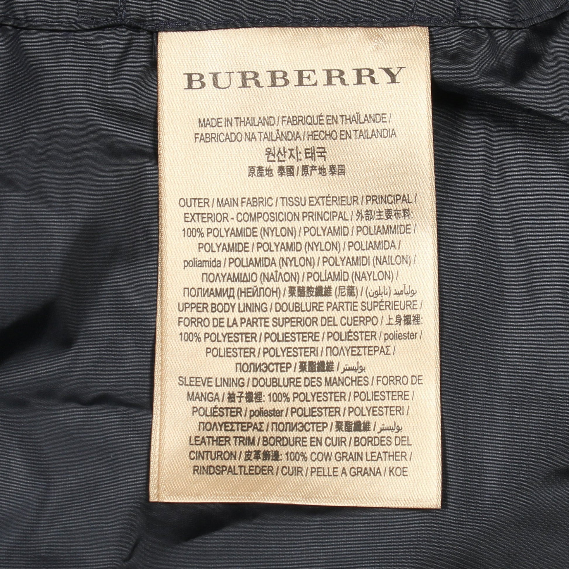 トレンチコート ナイロン ネイビー バーバリー アウター BURBERRY