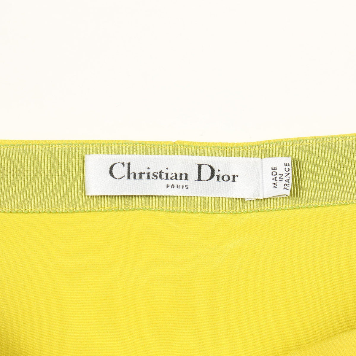 ミニ スカート ウール シルク イエロー クリスチャンディオール ボトムス Christian Dior