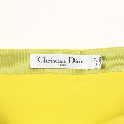 ミニ スカート ウール シルク イエロー クリスチャンディオール ボトムス Christian Dior