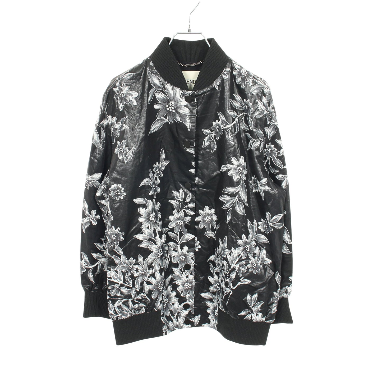 KASUAL JACKETS ブルゾン 花柄 レーヨン ブラック フェンディ アウター FENDI