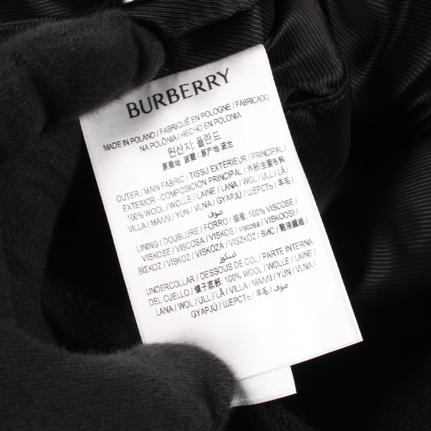 コート ウール ブラック バーバリー アウター BURBERRY