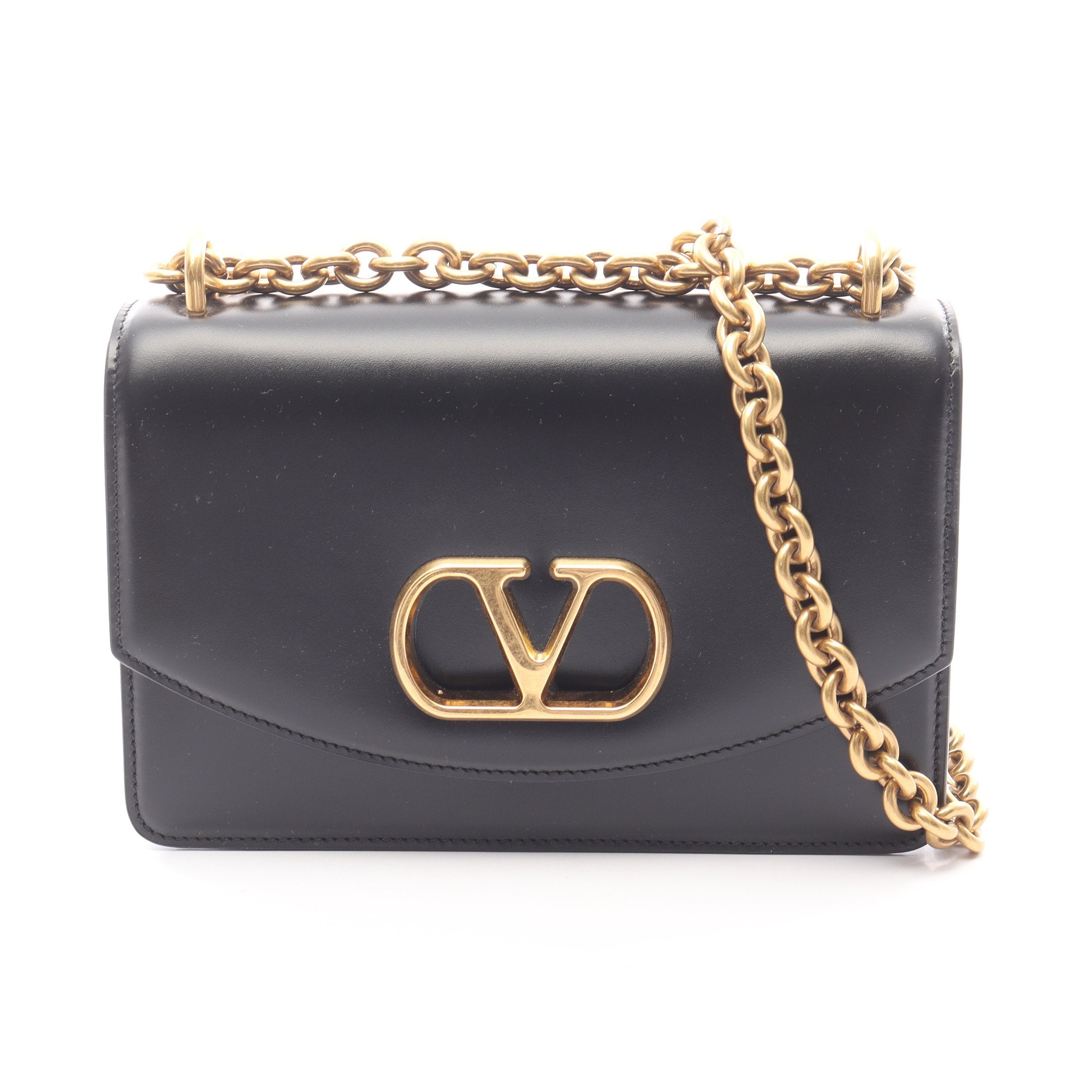 【 最終値下げ 】ヴァレンティノ バッグ ヴェイン スモール チェーンショルダーバッグ レザー ブラック