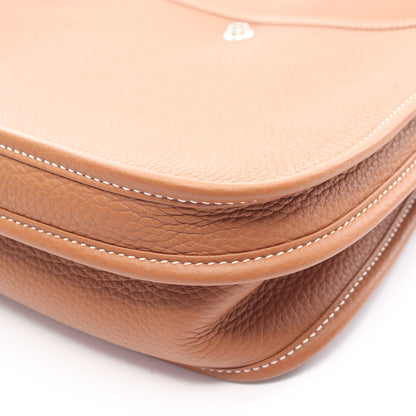 エヴリン 3 トロワ PM ゴールド ショルダーバッグ トリヨンクレマンス ブラウン シルバー金具 K刻印 エルメス バッグ HERMES