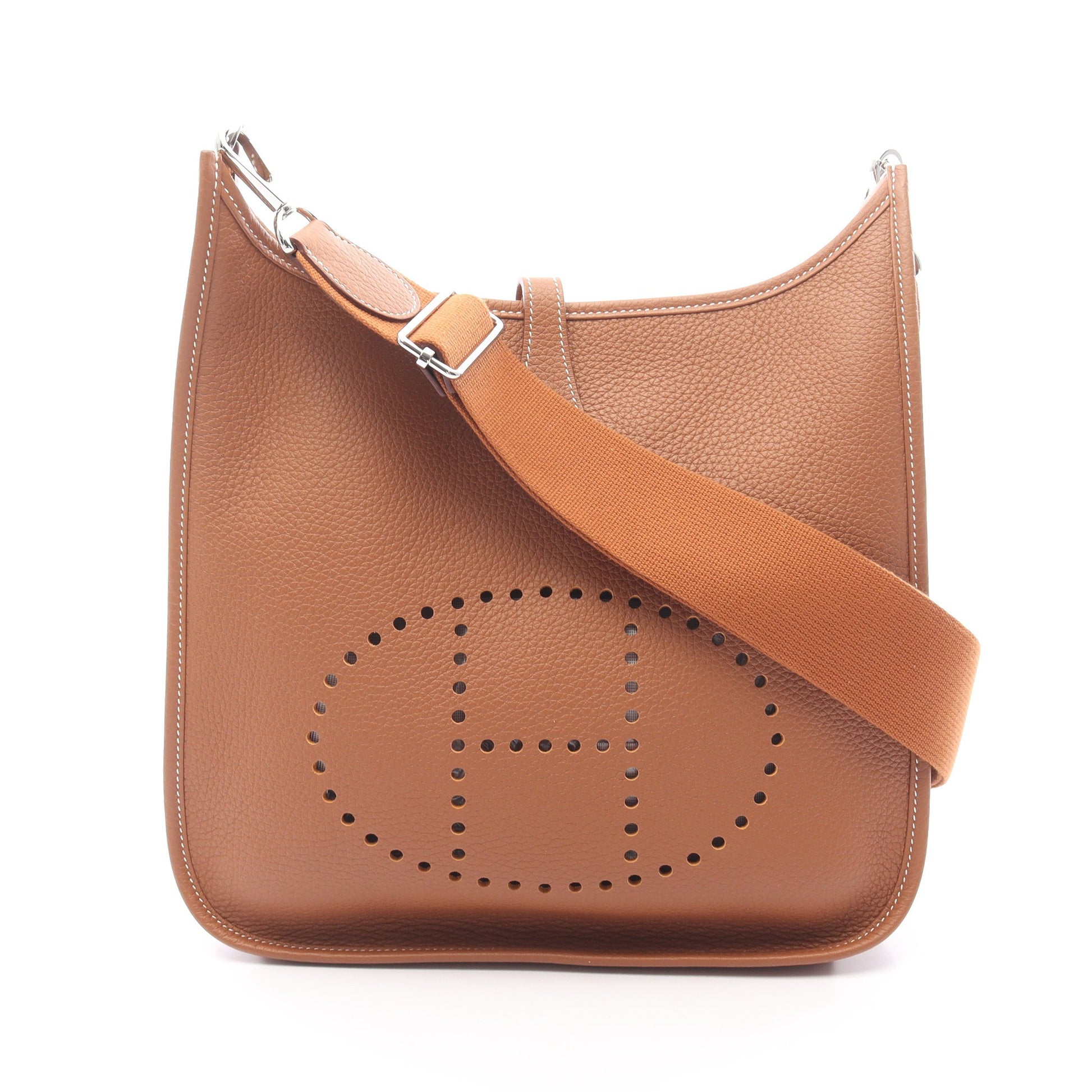 エヴリン 3 トロワ PM ゴールド ショルダーバッグ トリヨンクレマンス ブラウン シルバー金具 K刻印 エルメス バッグ HERMES