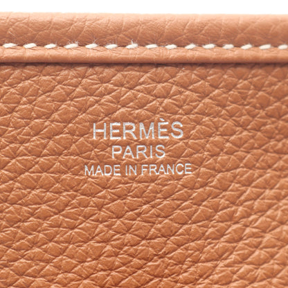 エヴリン 3 トロワ PM ゴールド ショルダーバッグ トリヨンクレマンス ブラウン シルバー金具 K刻印 エルメス バッグ HERMES