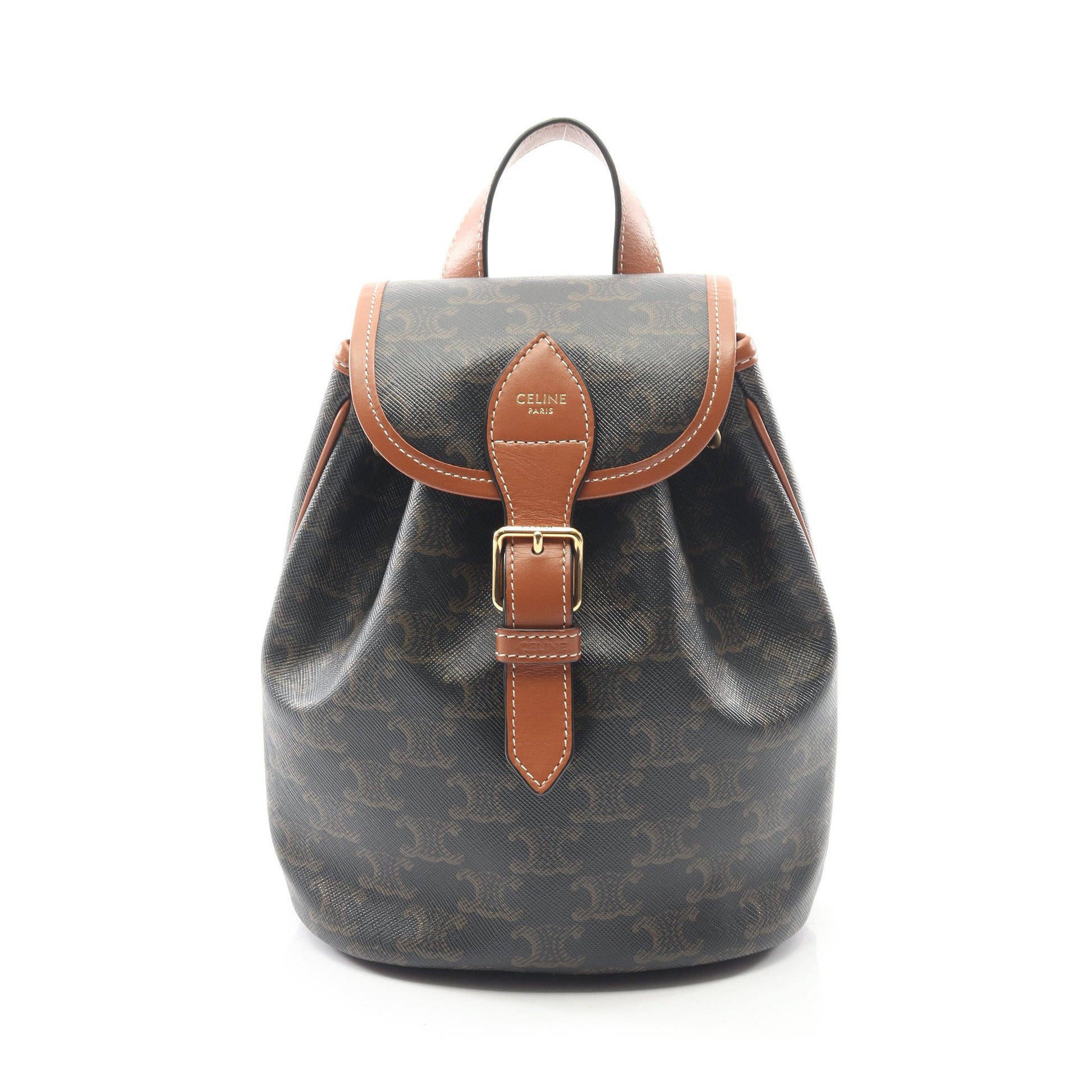 ミニ フォルコバックパック トリオンフ バックパック リュックサック PVC レザー ブラック ブラウン セリーヌ バッグ CELINE