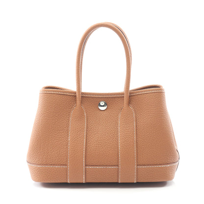 ネオガーデン23 ゴールド ハンドバッグ ネゴンダ ライトブラウン シルバー金具 W刻印 エルメス バッグ HERMES