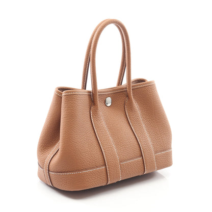 ネオガーデン23 ゴールド ハンドバッグ ネゴンダ ライトブラウン シルバー金具 W刻印 エルメス バッグ HERMES