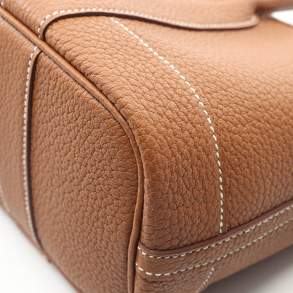 ネオガーデン23 ゴールド ハンドバッグ ネゴンダ ライトブラウン シルバー金具 W刻印 エルメス バッグ HERMES