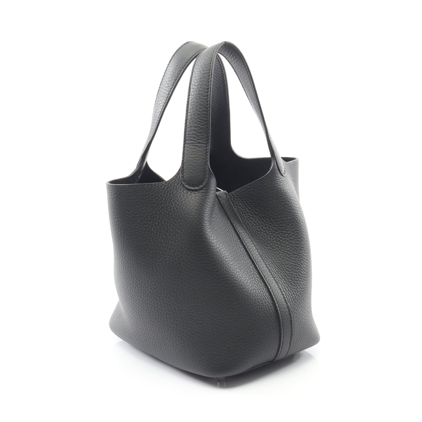 ピコタンロックPM ハンドバッグ トリヨンクレマンス ブラック シルバー金具 K刻印 エルメス バッグ HERMES