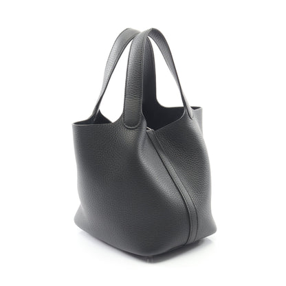 ピコタンロックPM ハンドバッグ トリヨンクレマンス ブラック シルバー金具 K刻印 エルメス バッグ HERMES