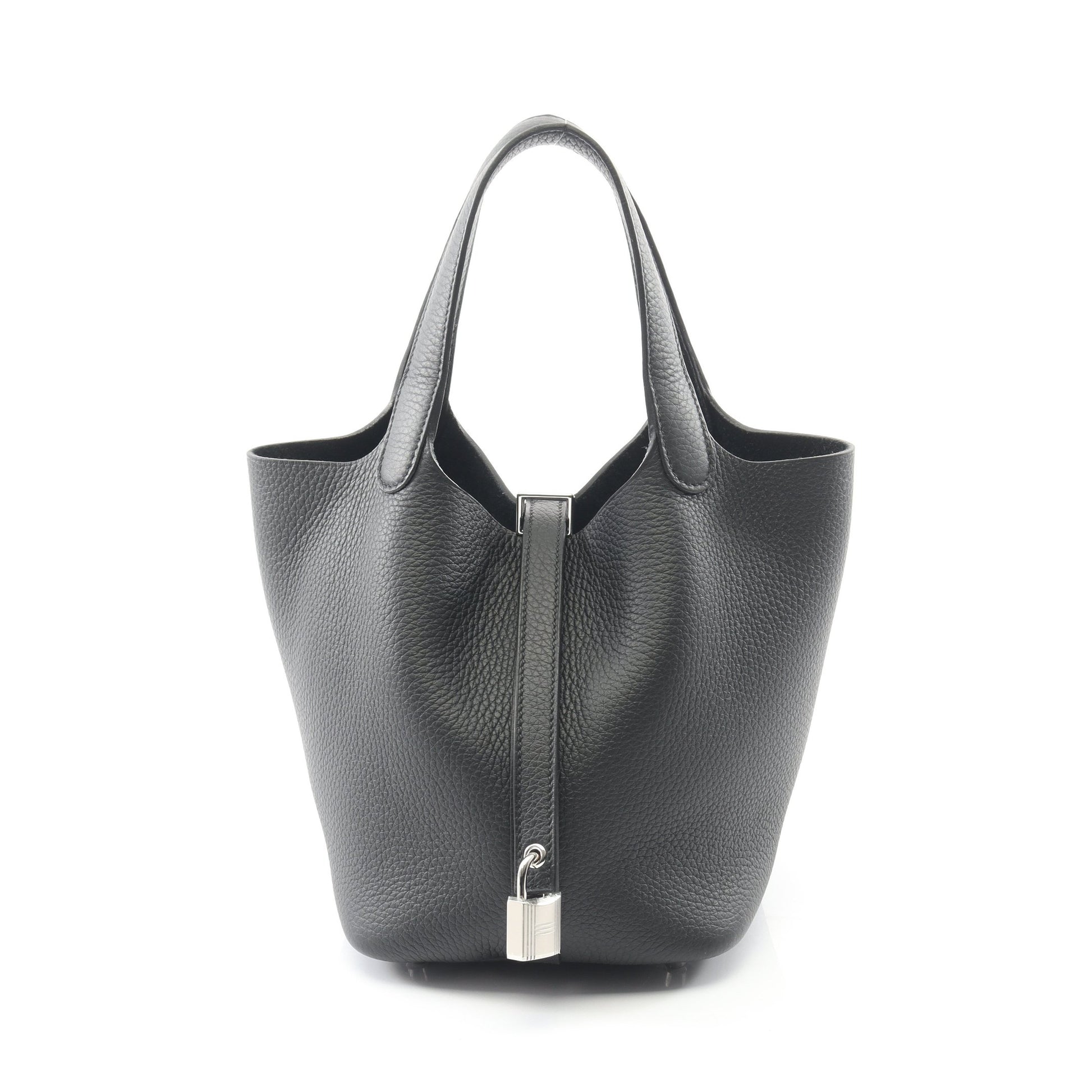 ピコタンロックPM ハンドバッグ トリヨンクレマンス ブラック シルバー金具 K刻印 エルメス バッグ HERMES