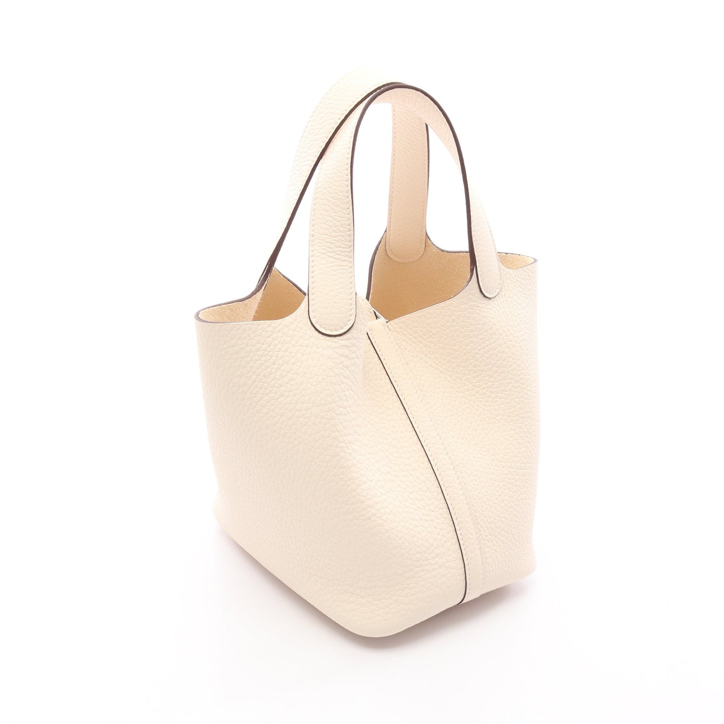 ピコタンロックPM ナタ ハンドバッグ トリヨンクレマンス アイボリー シルバー金具 K刻印 エルメス バッグ HERMES
