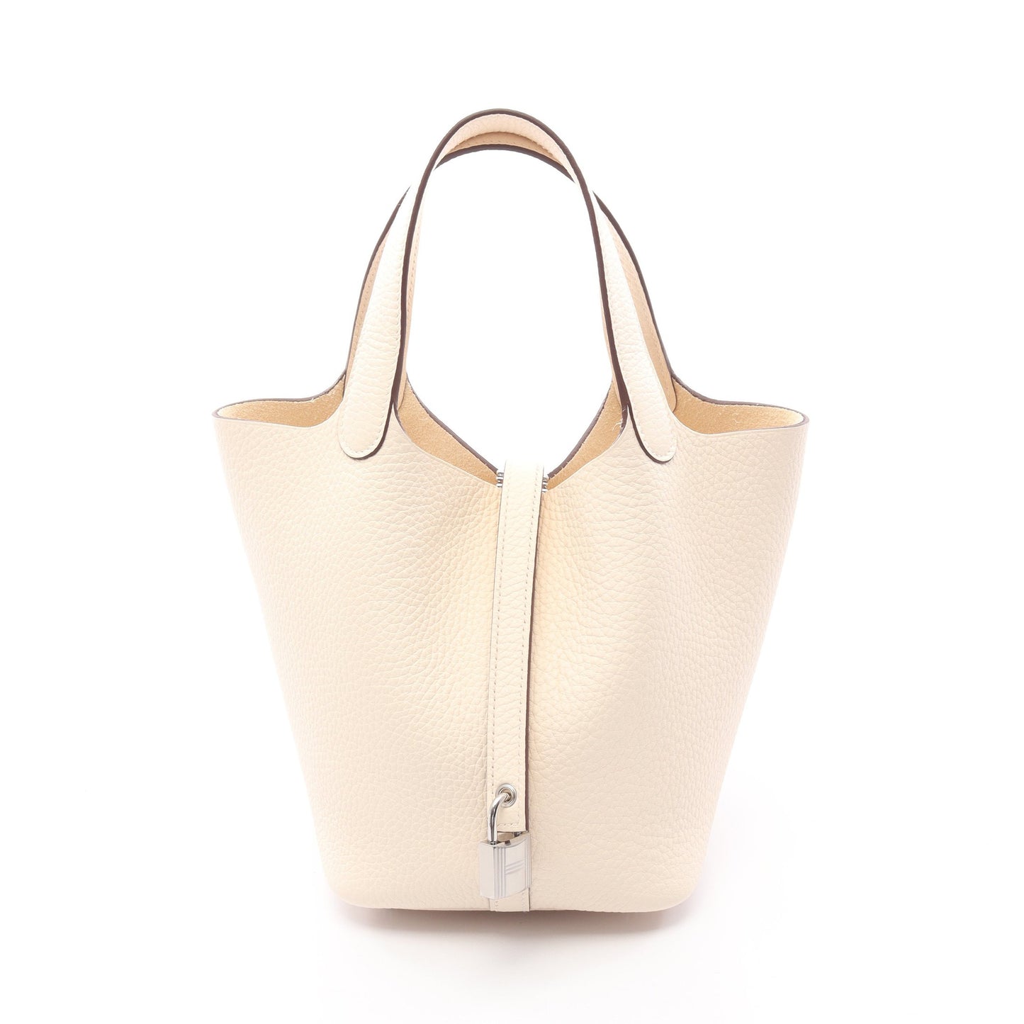 ピコタンロックPM ナタ ハンドバッグ トリヨンクレマンス アイボリー シルバー金具 K刻印 エルメス バッグ HERMES