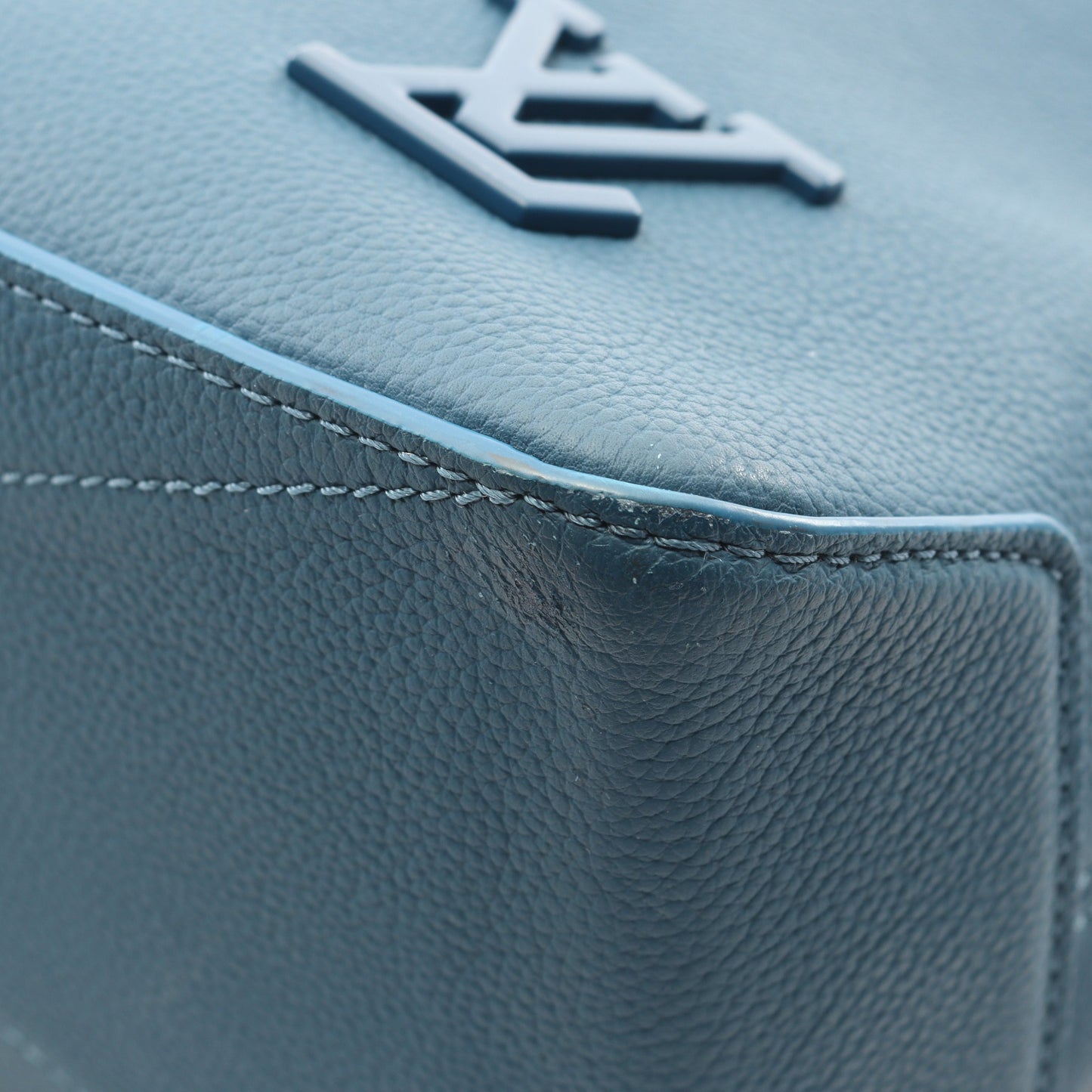 ファストライン LVアエログラム ショルダーバッグ トートバッグ レザー ブルー ルイヴィトン バッグ LOUIS VUITTON