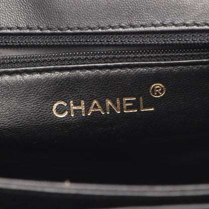マトラッセ チェーンショルダーバッグ ラムスキン ブラック ゴールド金具 シャネル バッグ CHANEL