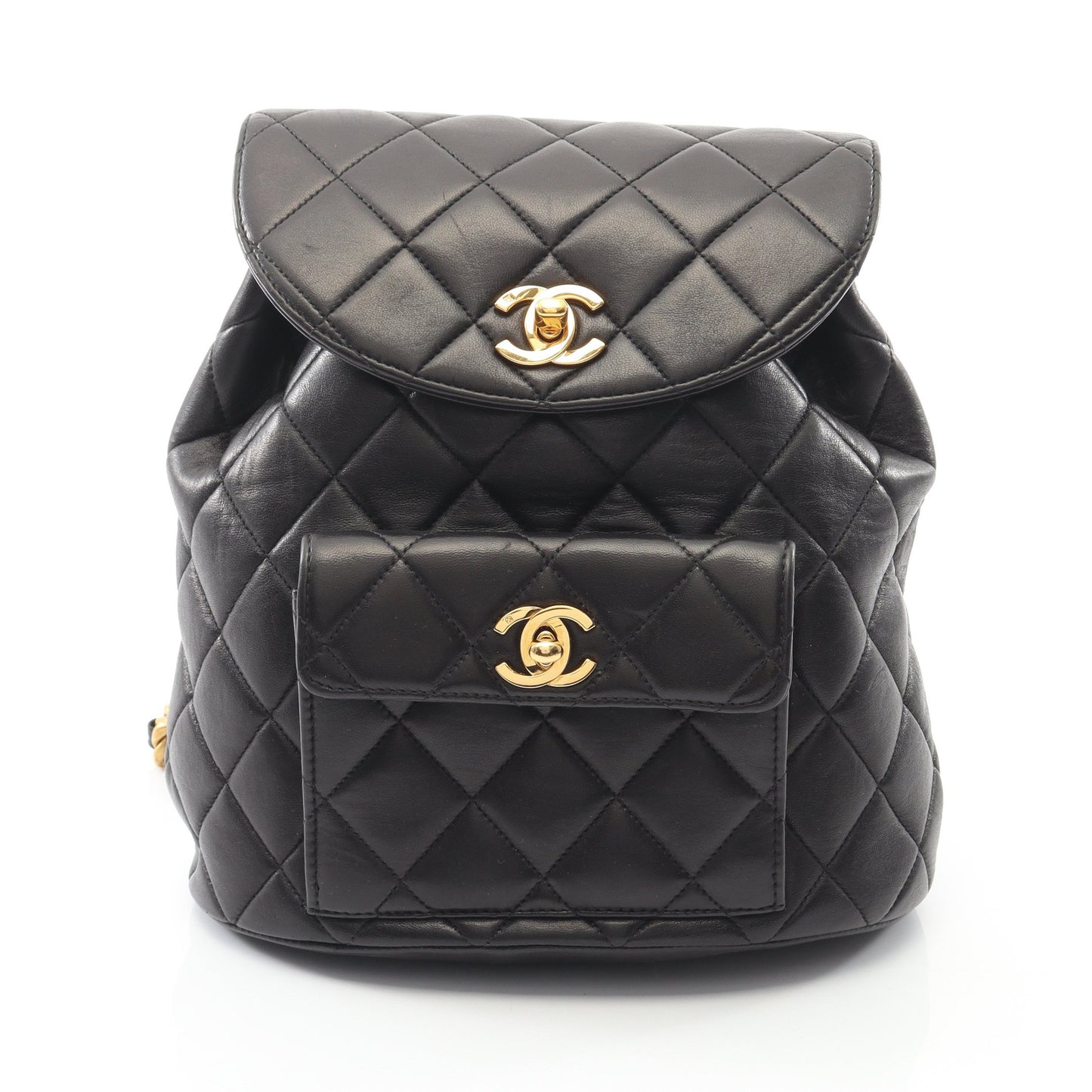 マトラッセ バックパック リュックサック ラムスキン ブラック ゴールド金具 シャネル バッグ CHANEL