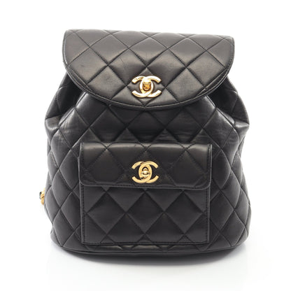 マトラッセ バックパック リュックサック ラムスキン ブラック ゴールド金具 シャネル バッグ CHANEL