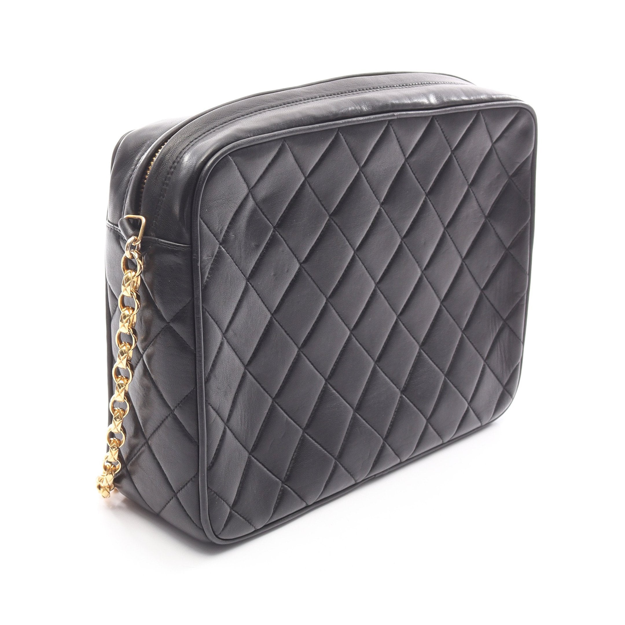 マトラッセ ダイアナフラップ チェーンショルダーバッグ ラムスキン