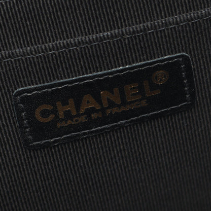 ワイルドステッチ Wチェーンショルダーバッグ レザー ブラック ゴールド金具 シャネル バッグ CHANEL