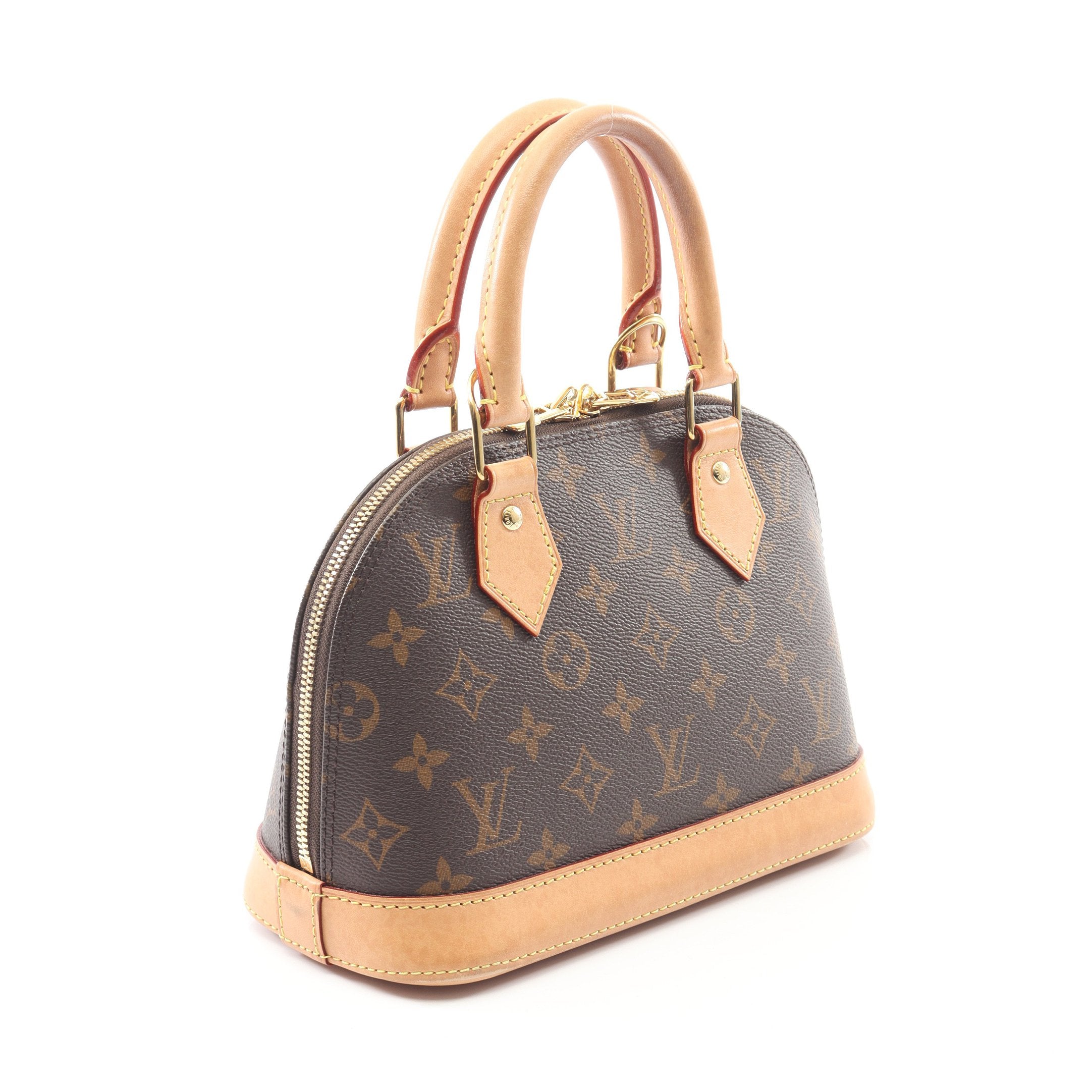 アルマBB モノグラム ハンドバッグ PVC レザー ブラウン 2WAY ルイ