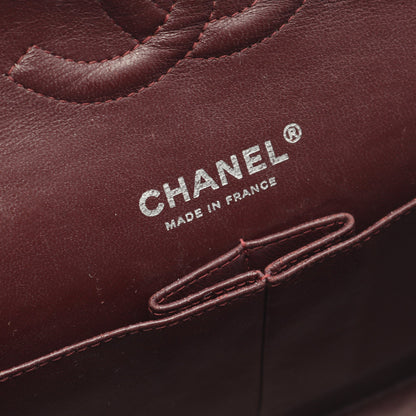 マトラッセ Wフラップ Wチェーンショルダーバッグ キャビアスキン ブラック シルバー金具 シャネル バッグ CHANEL