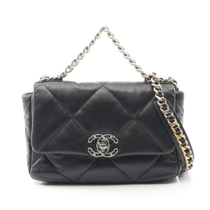 19 ディズヌフ マトラッセ チェーンショルダーバッグ ラムスキン ブラック コンビ金具 2WAY シャネル バッグ CHANEL