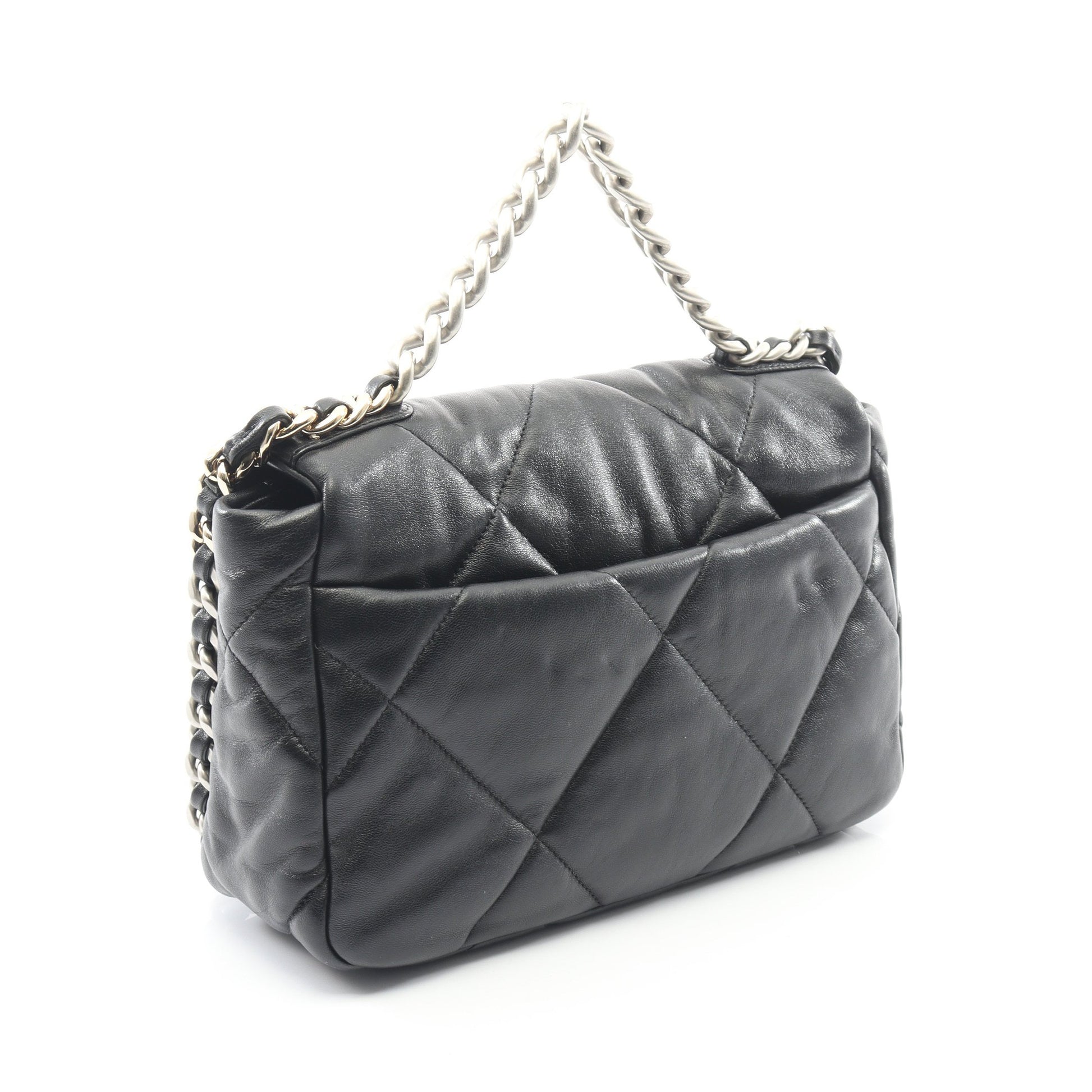 19 ディズヌフ マトラッセ チェーンショルダーバッグ ラムスキン ブラック コンビ金具 2WAY シャネル バッグ CHANEL