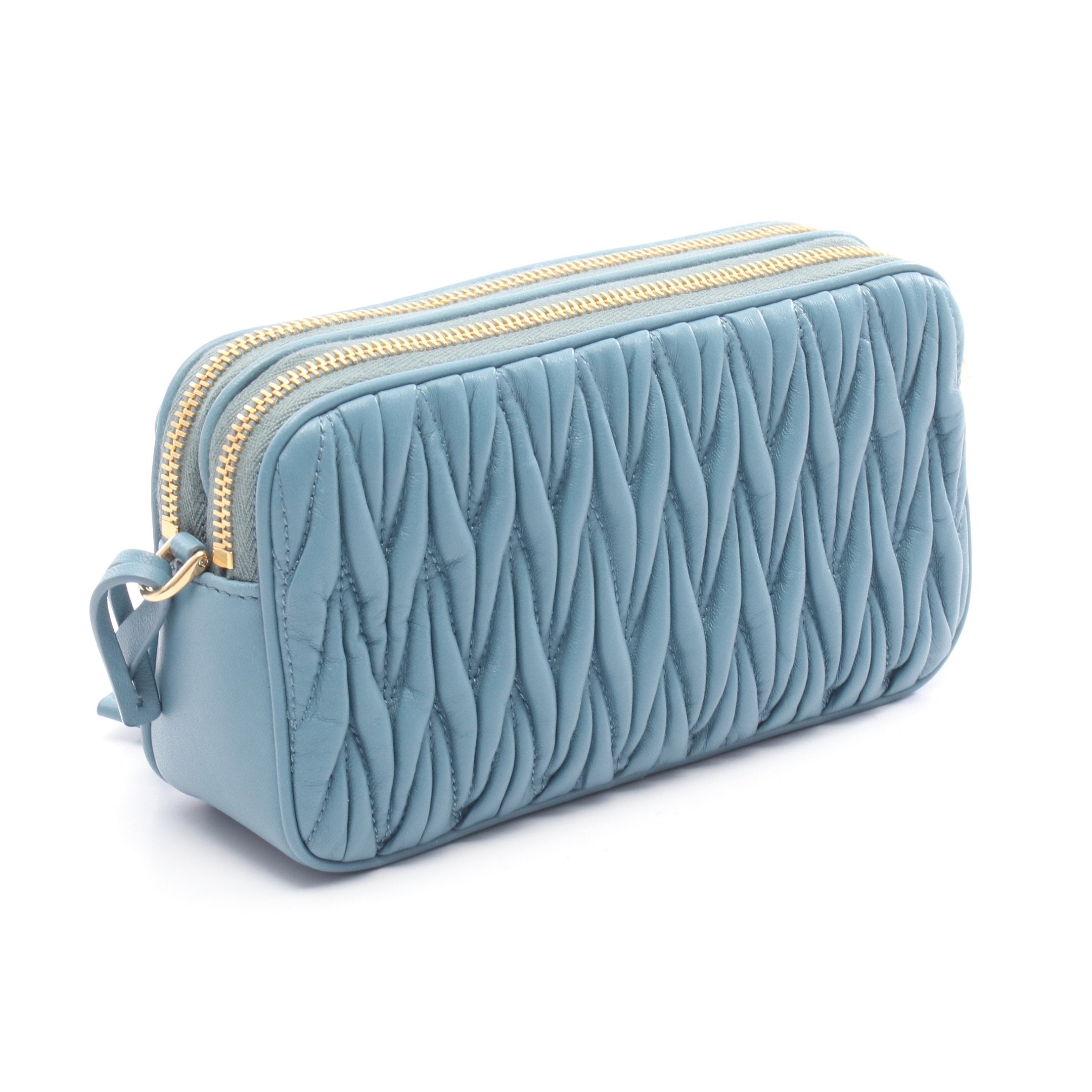 専用 ミュウミュウ マテラッセ ミニ チェーンウォレット レザー ポーチ ☆人気☆【MIU MIU】☆マテラッセレザー ネック ミニポーチ☆ (MiuMiu