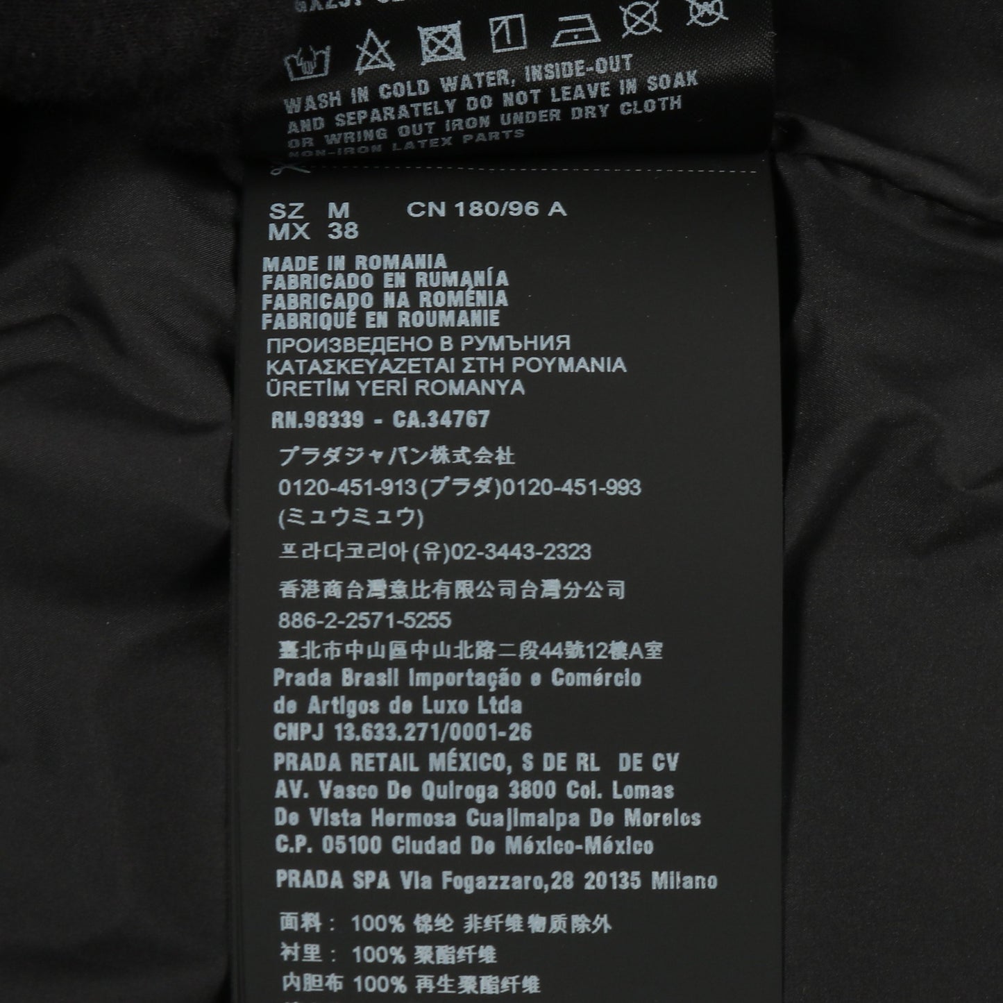 ロゴパッチ ダウンジャケット ナイロン ブラック レッド 切替 フード付き プラダスポーツ リネアロッサ アウター PRADA SPORT LINEA ROSSA
