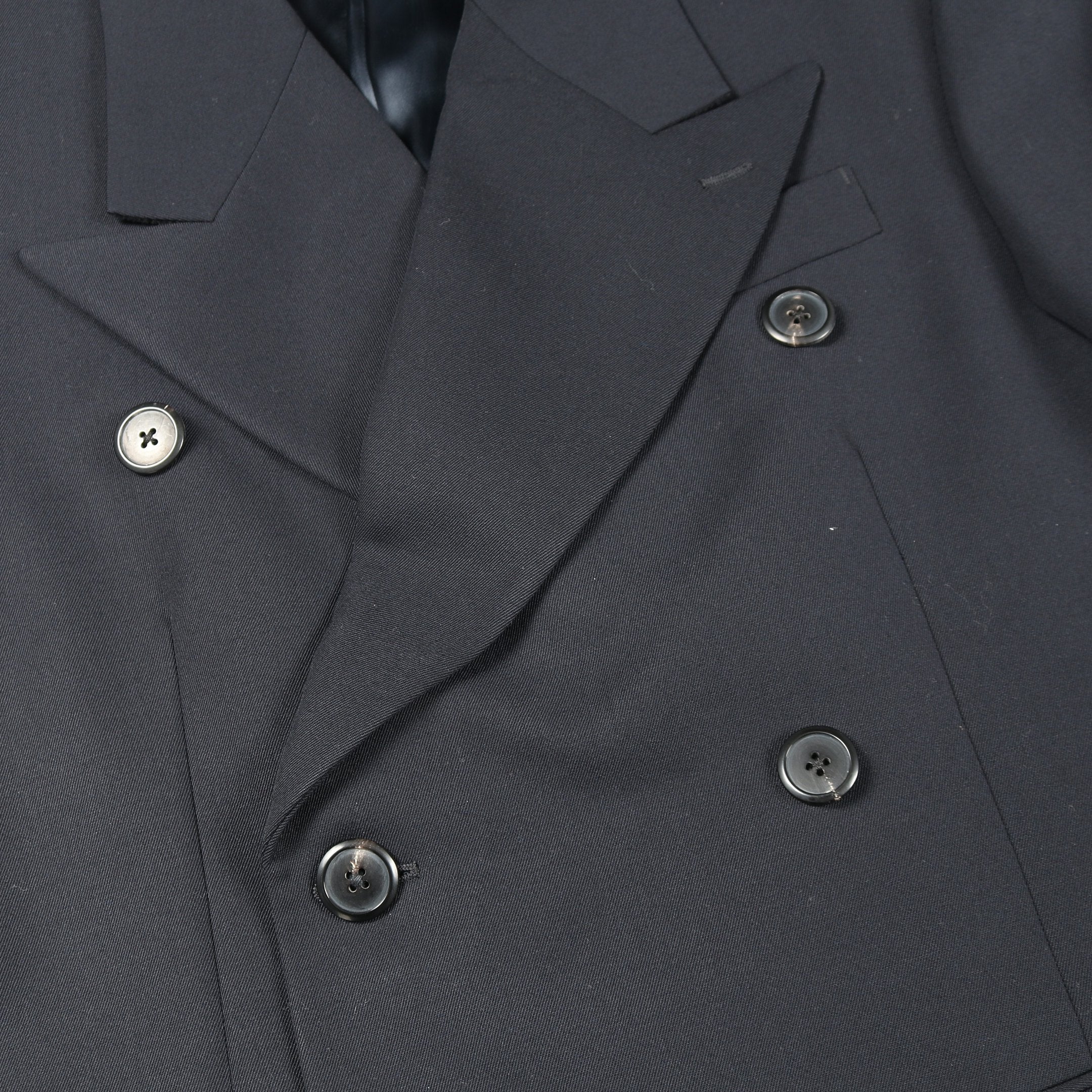 UGM264 ダブルブレスト テーラードジャケット ウール ネイビー プラダ