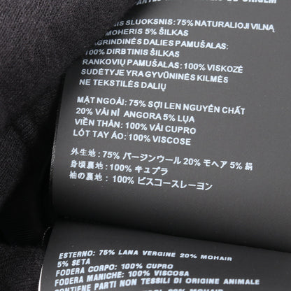 シングルブレスト テーラードジャケット グレンチェック ウール モヘヤ シルク ネイビー プラダ アウター PRADA