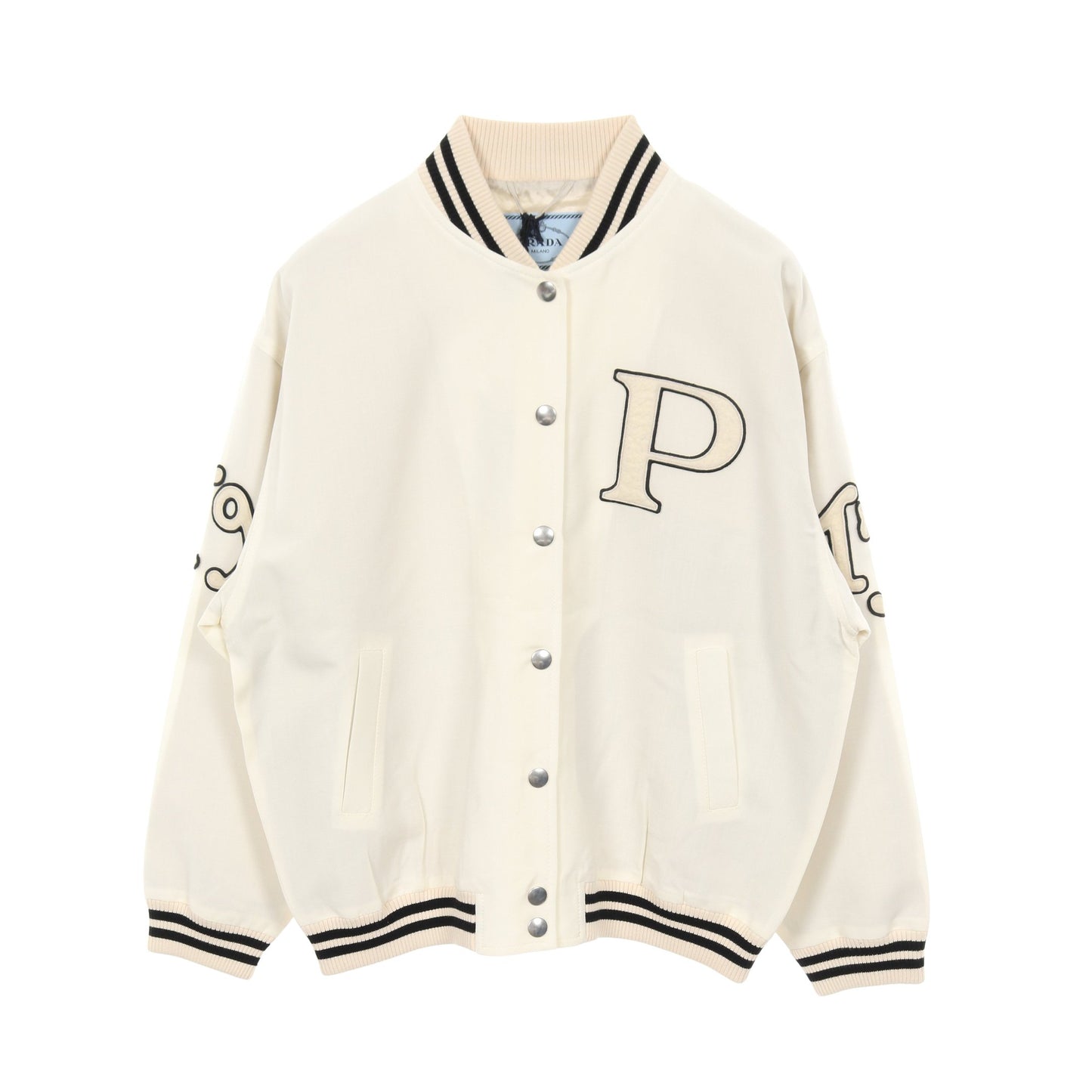 キッドモヘア ボンバージャケット モヘヤ ウール アイボリー プラダ アウター PRADA
