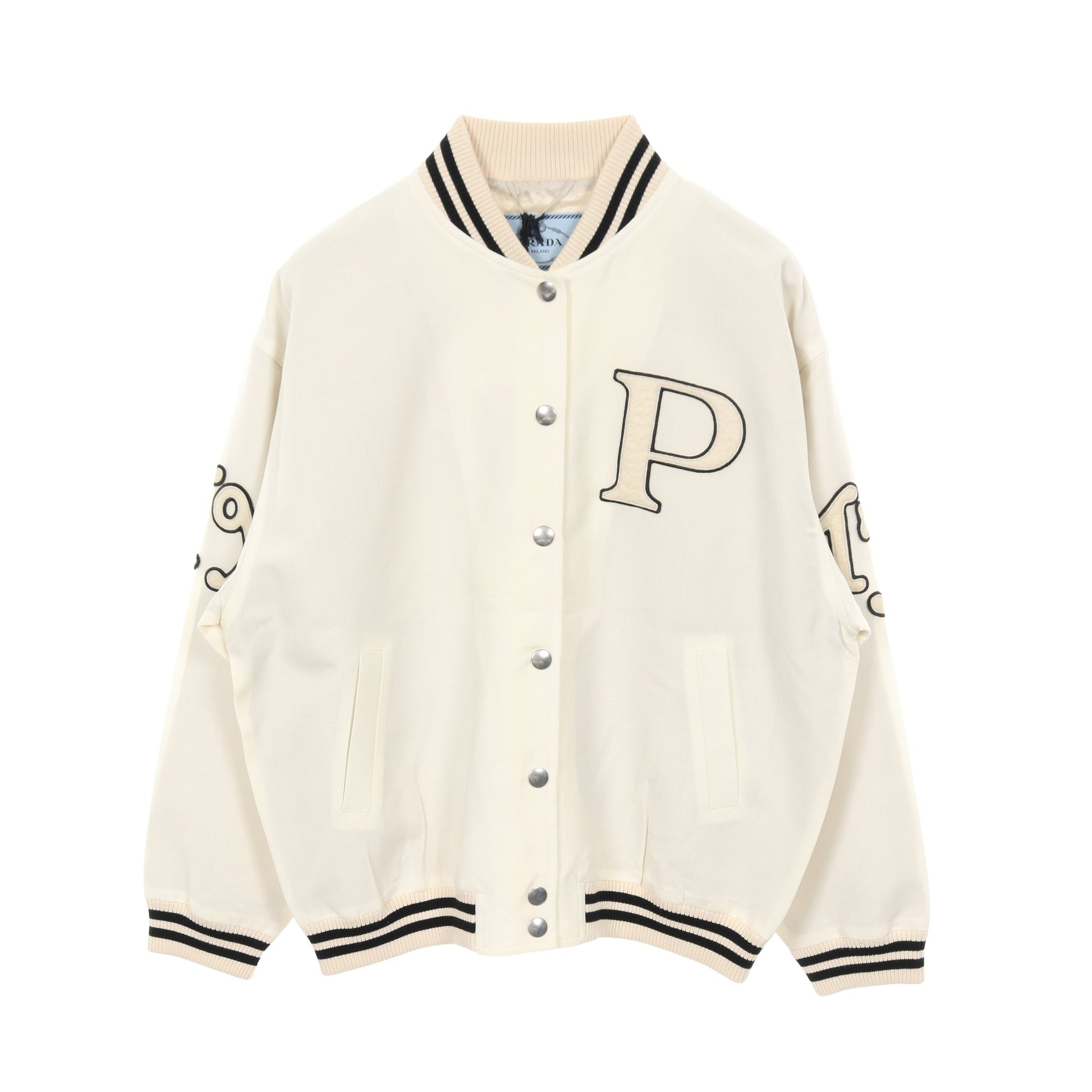 キッドモヘア ボンバージャケット モヘヤ ウール アイボリー プラダ アウター PRADA