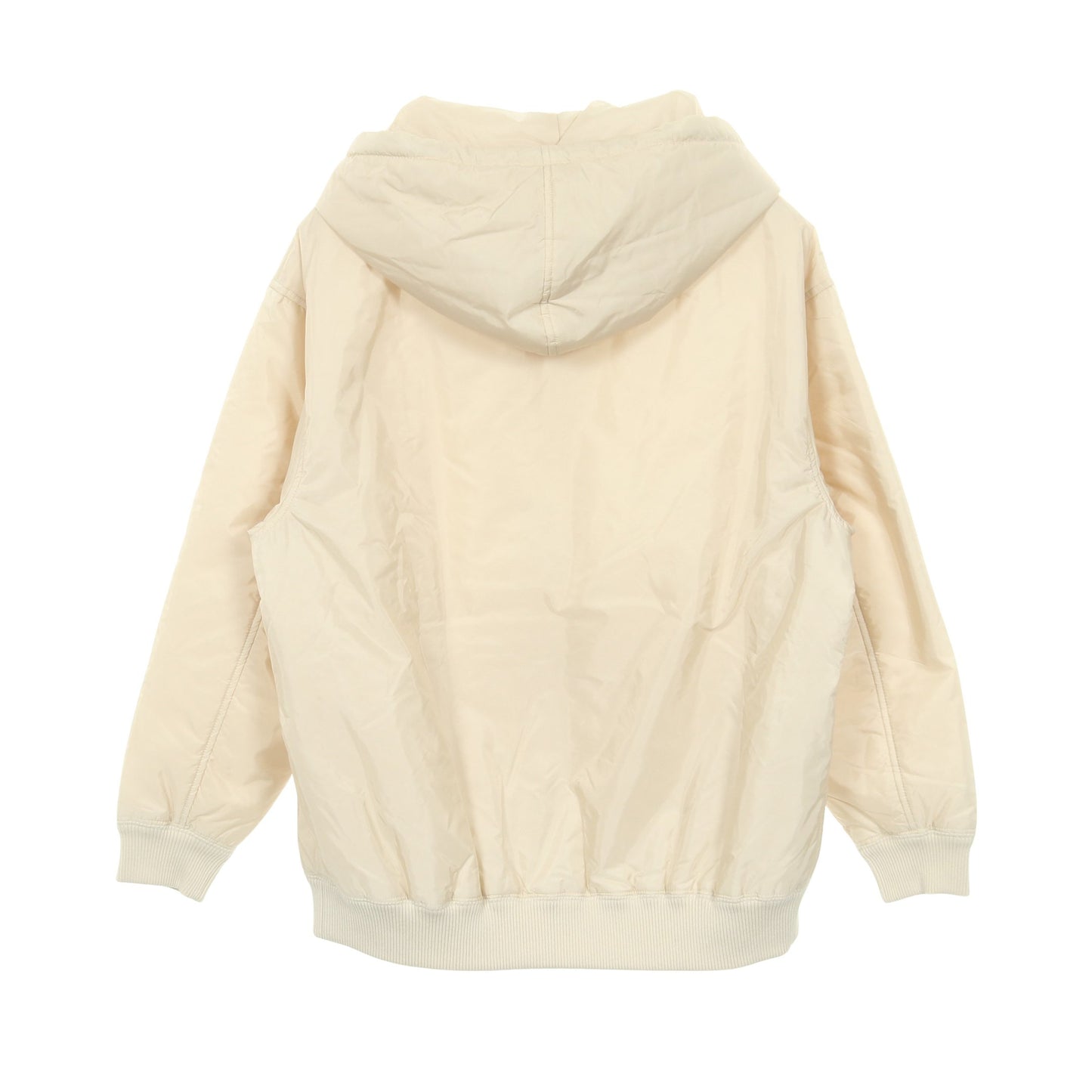 Re-Nylon ライトウェイト フーデッド 中綿ジップアップジャケット ブルゾン ナイロン ベージュ プラダ アウター PRADA