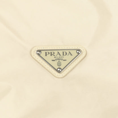 Re-Nylon ライトウェイト フーデッド 中綿ジップアップジャケット ブルゾン ナイロン ベージュ プラダ アウター PRADA