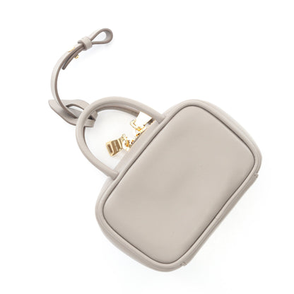 マイクロバッグ バッグチャーム レザー グレー ミュウミュウ 財布・小物 miu miu